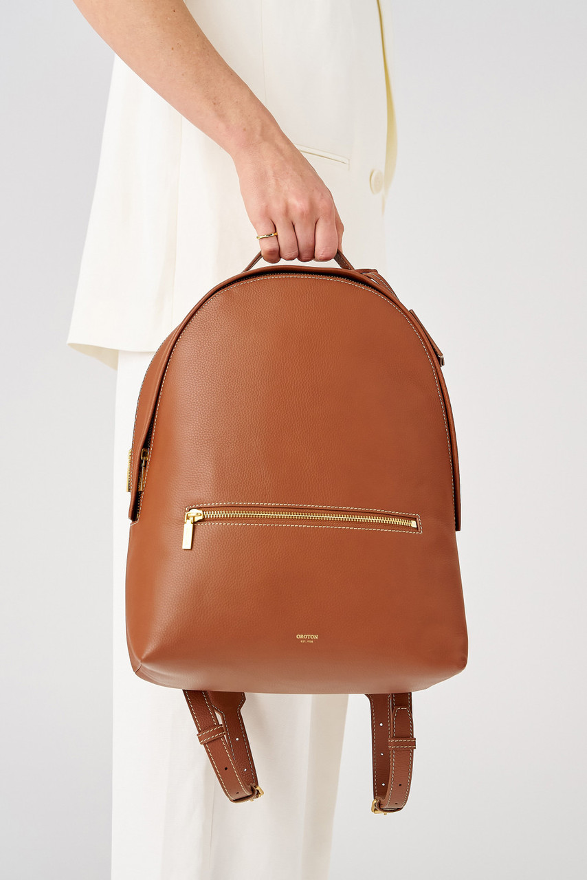 Margot Zip Backpack Whiskey Oroton - Main Image
