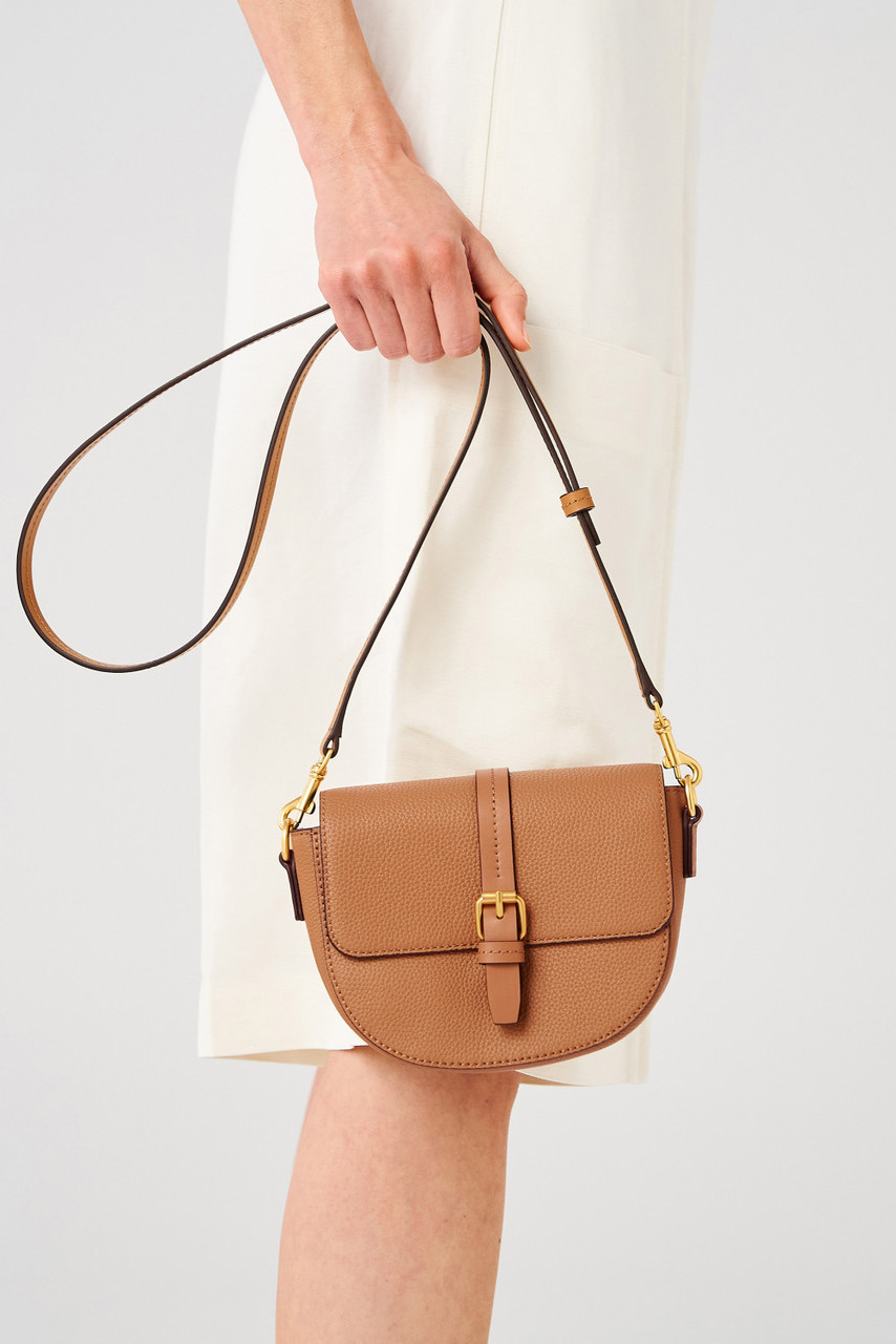 Dylan Small Saddle Bag - Tan | Oroton