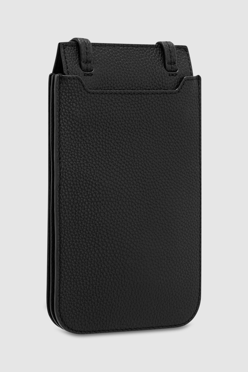 〔OROTON〕レザークロスボディ/スマホショルダーバッグ Margot Phone Crossbody - Black | Oroton