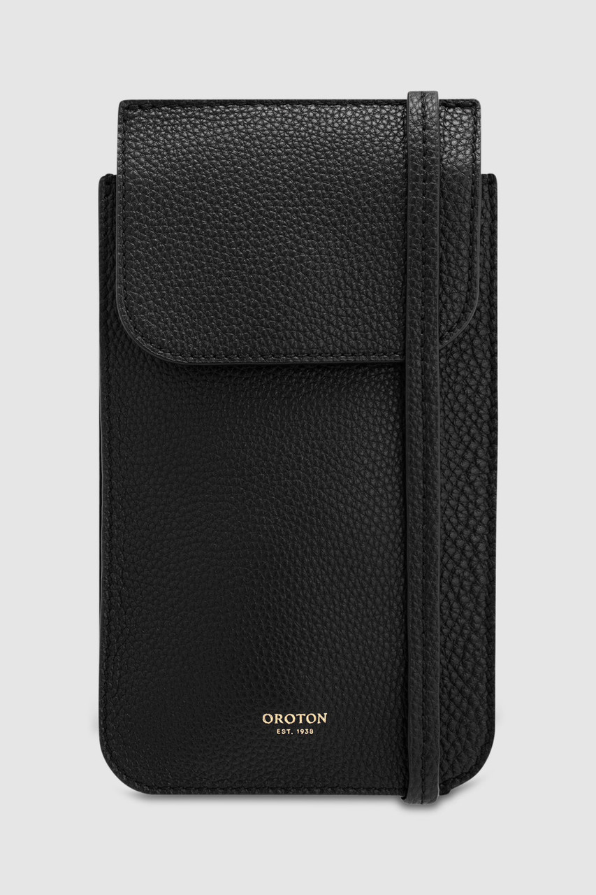 【OROTON】MARGOT PHONE CROSSBODY/フォーンクロスボディバッグ Margot Phone Crossbody - Black | Oroton