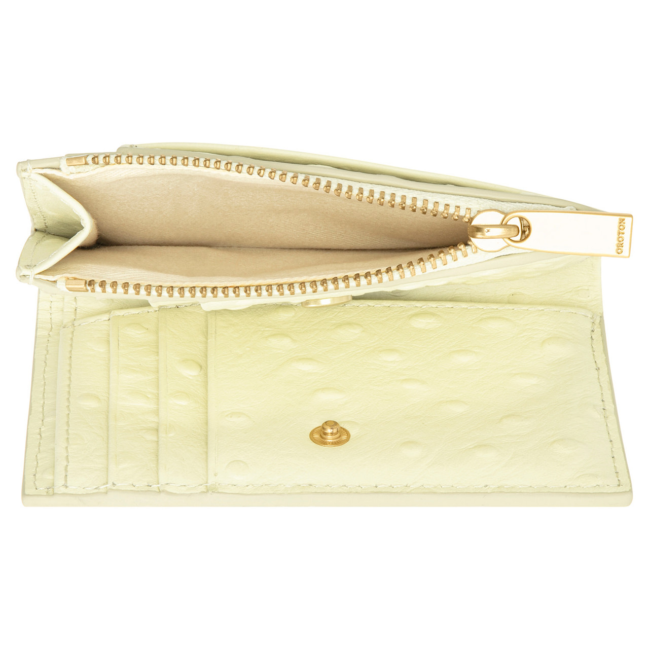 Jemima Texture 10 Credit Card Mini Zip Wallet - Lemon Butter | Oroton