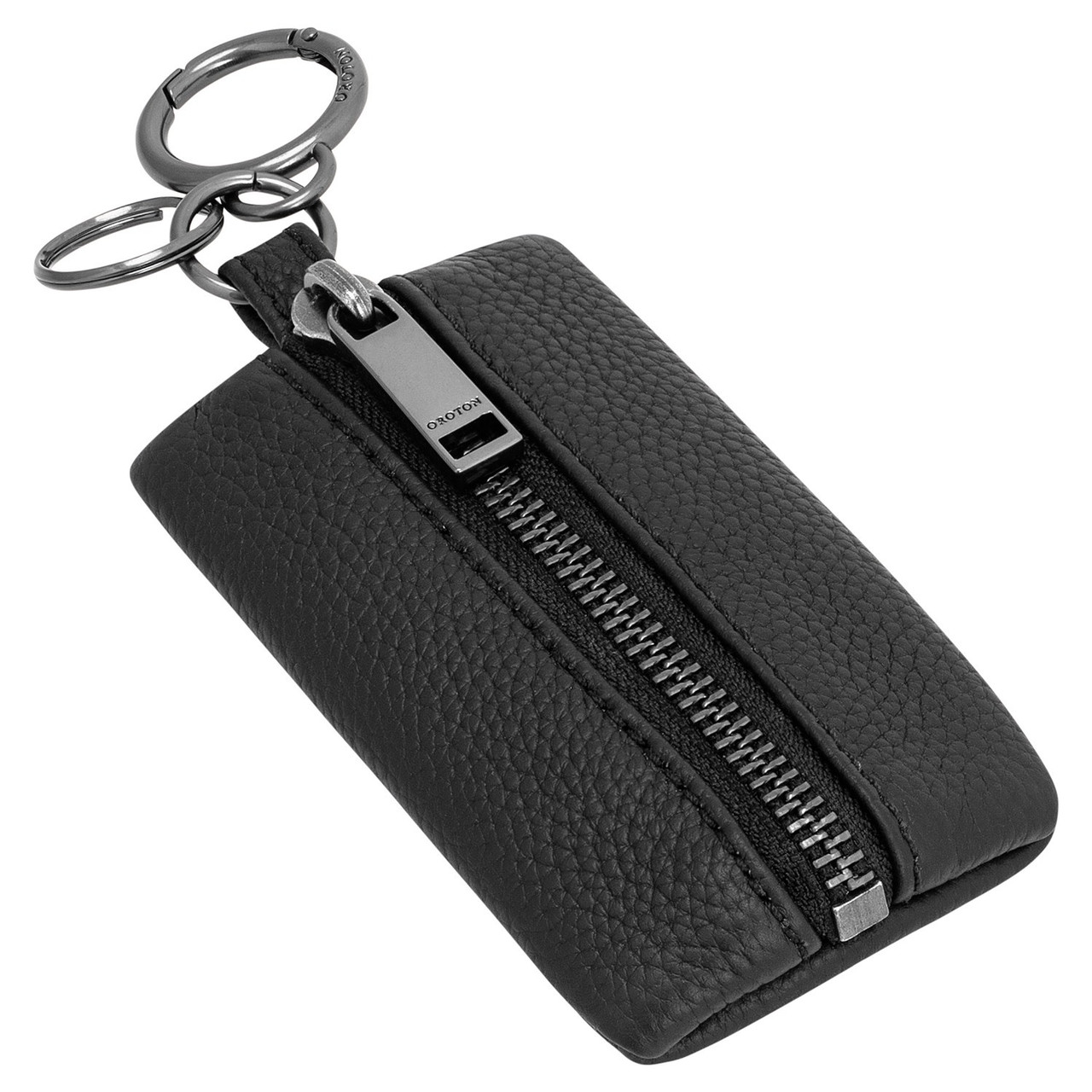 Porter Pebble Key Ring Pouch Black Oroton