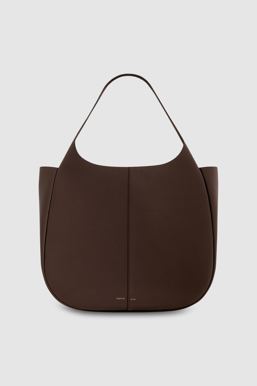 AUS発★OROTON★Emilia 中央ジッパー レザー トートバッグ Emilia Large Tote - Bear Brown | Oroton