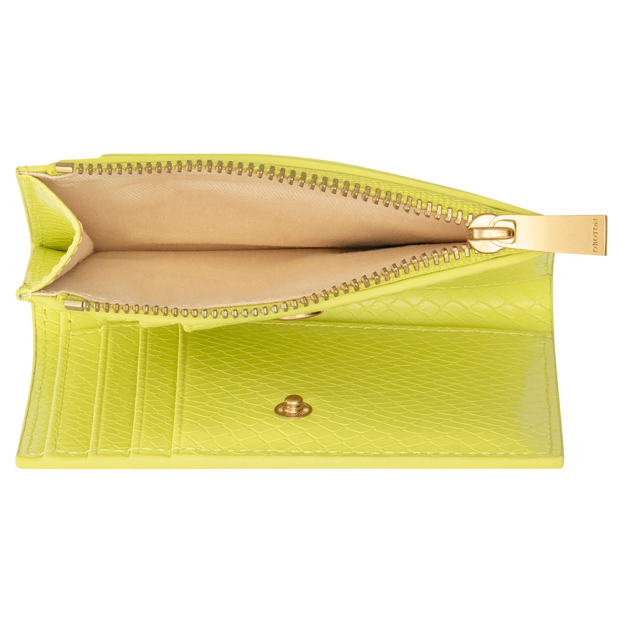 Mia Texture 10 Credit Card Mini Zip Wallet - Sicily Yellow