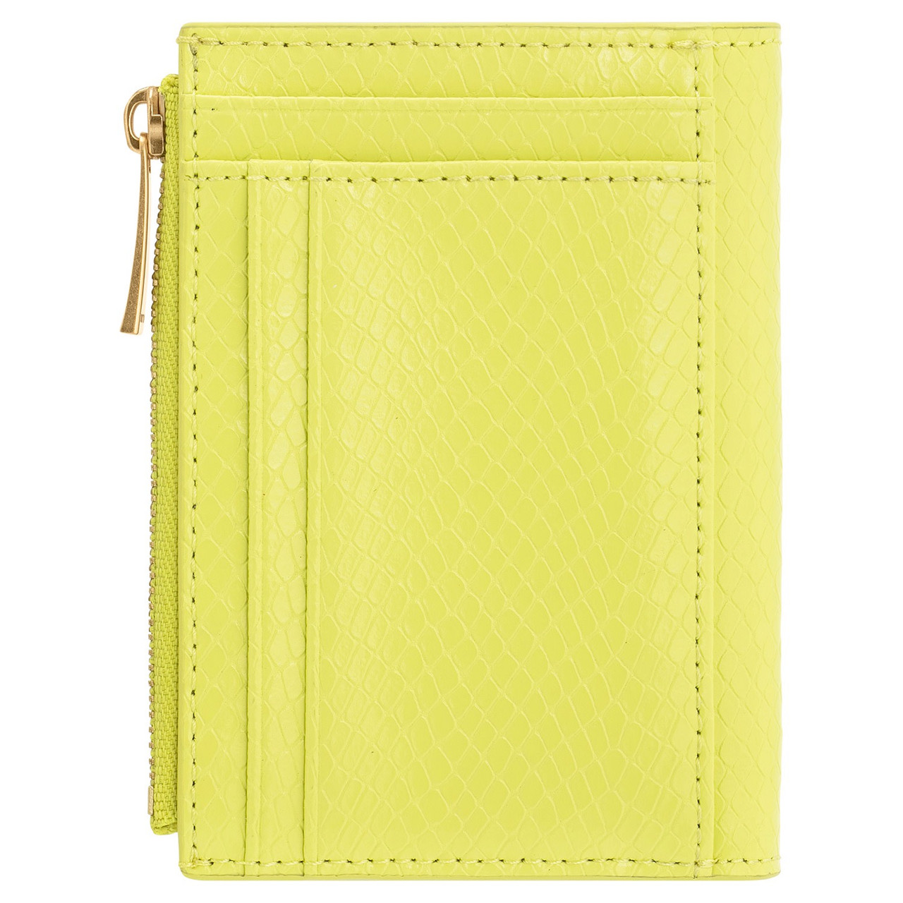 Mia Texture 10 Credit Card Mini Zip Wallet - Sicily Yellow