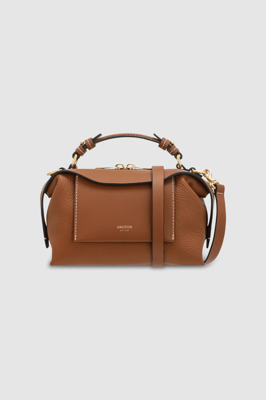 AUS発★OROTON★Mica Mini Bowler レザー 2WAY ミニ バッグ MICA MINI BOWLER - Brandy | Oroton