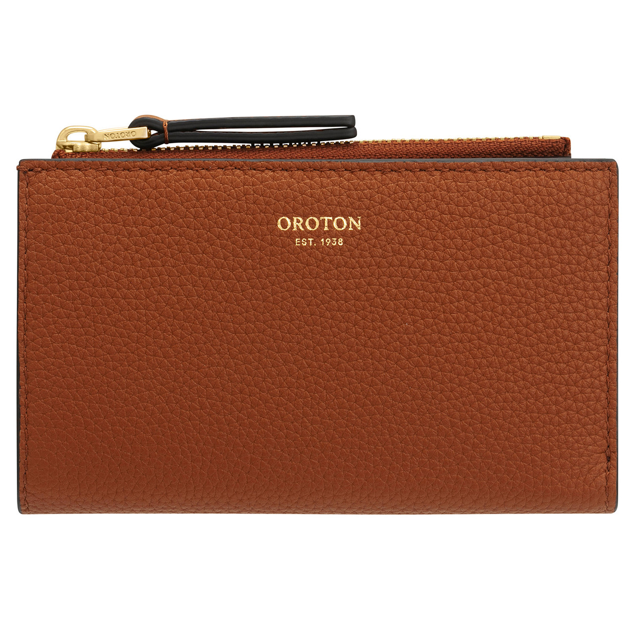 EVE 12CC ZIP WALLET Cognac Oroton