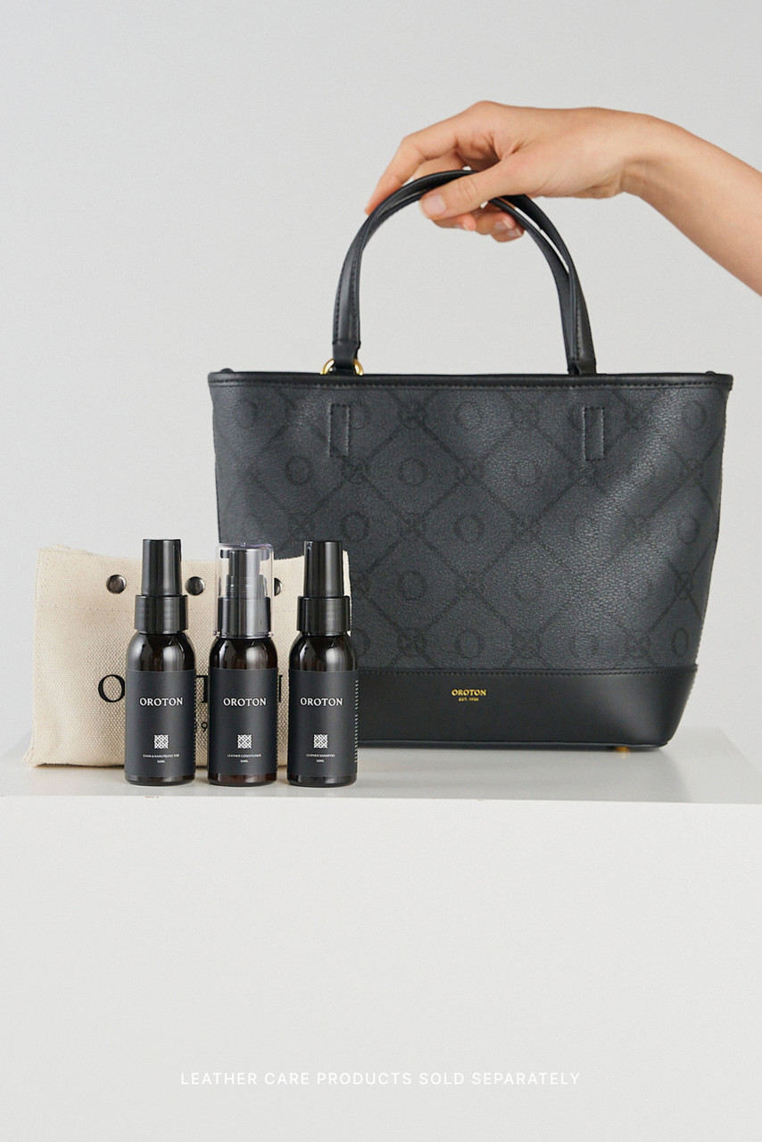 Harvey Signature Small Crossbody Tote - Black | Oroton