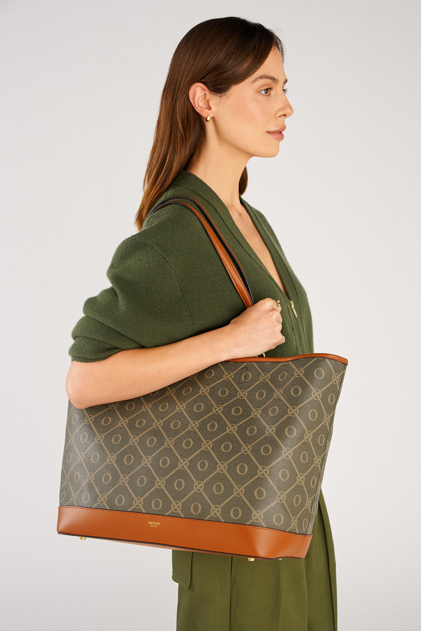 ★Oroton★Harvey Signature Shopper Tote レザー トートバッグ Harvey Signature Shopper Tote - Black | Oroton