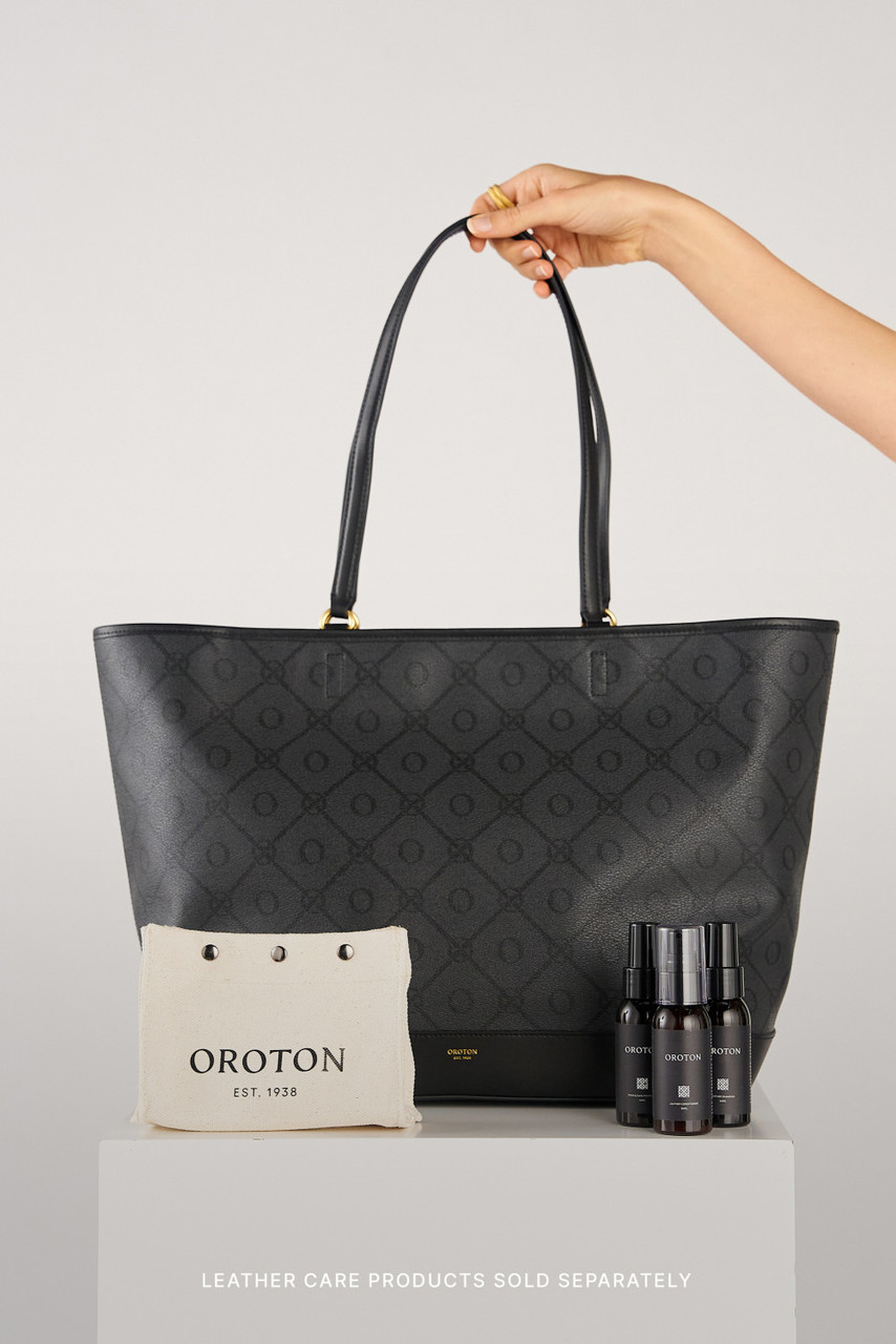 Harvey Signature Shopper Tote - Black | Oroton