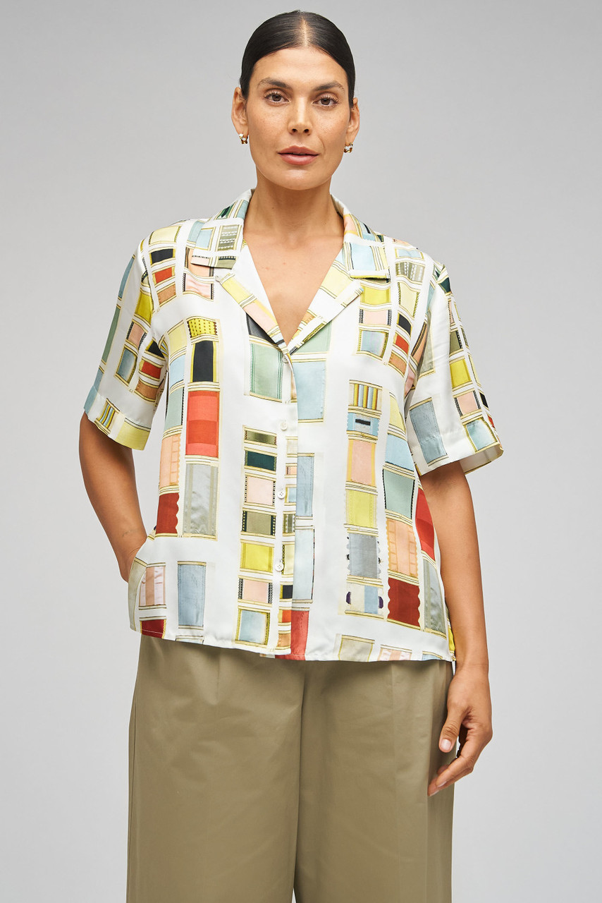 Vintage Ribbon Camp Shirt - Multi | Oroton