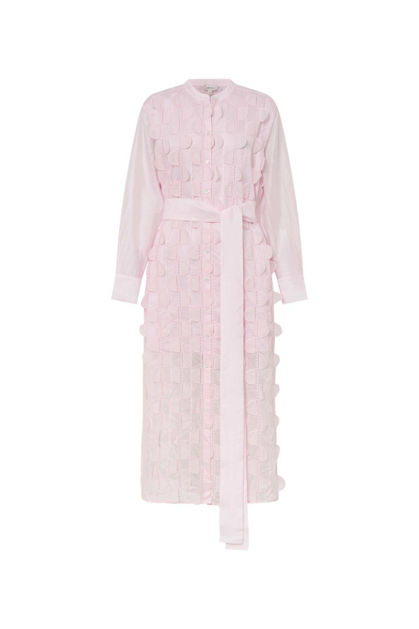 ★OROTON★Scallop Card Sleeve★Puff Pink Scallop Lace Shirt Dress - Pink Rose | Oroton