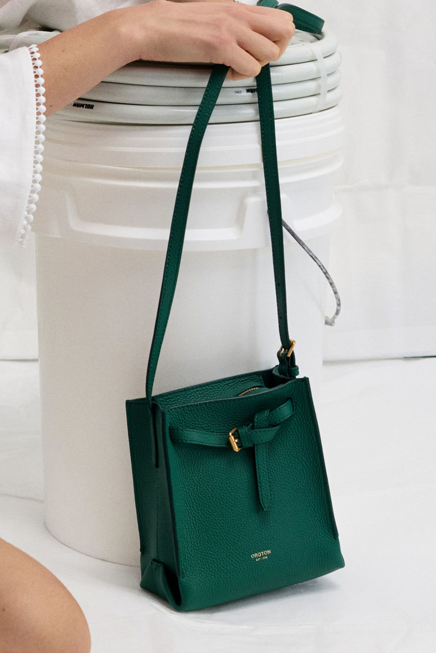 Margot Tiny Bucket Bag Studio Green Oroton