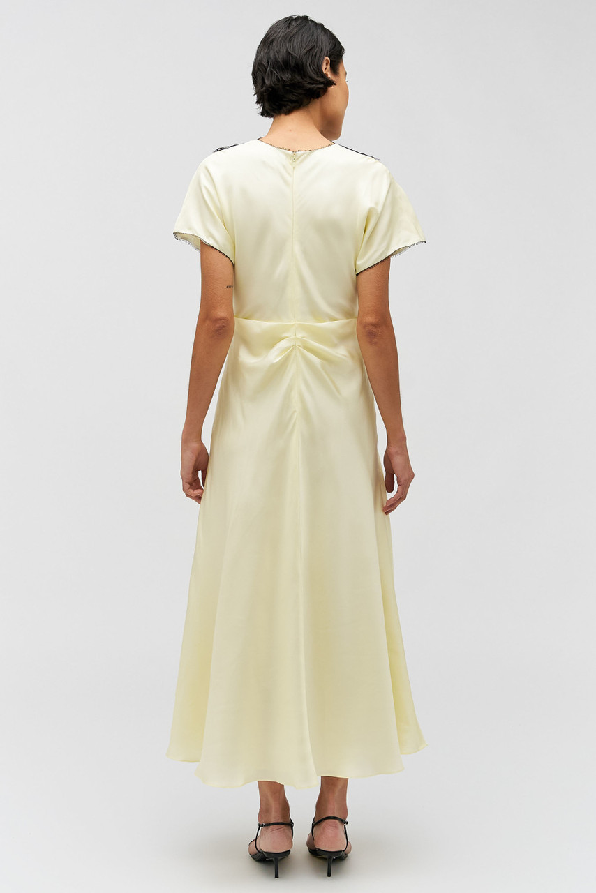 Fringe Lace Dress - Lemon Zest | Oroton