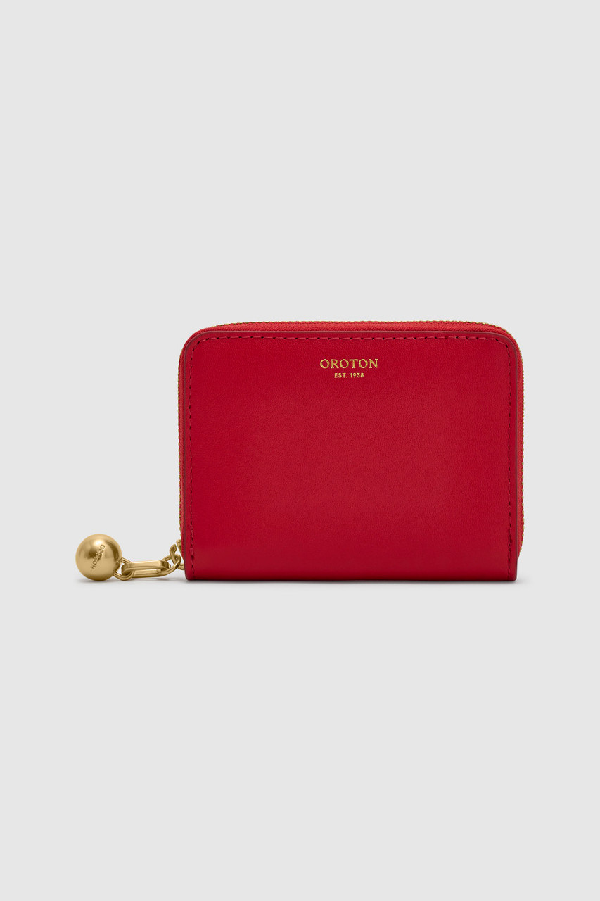 【OROTON】Clara Smooth Small Zip Wallet/ジップウォレット Clara Smooth Small Zip Wallet - Dark Poppy | Oroton
