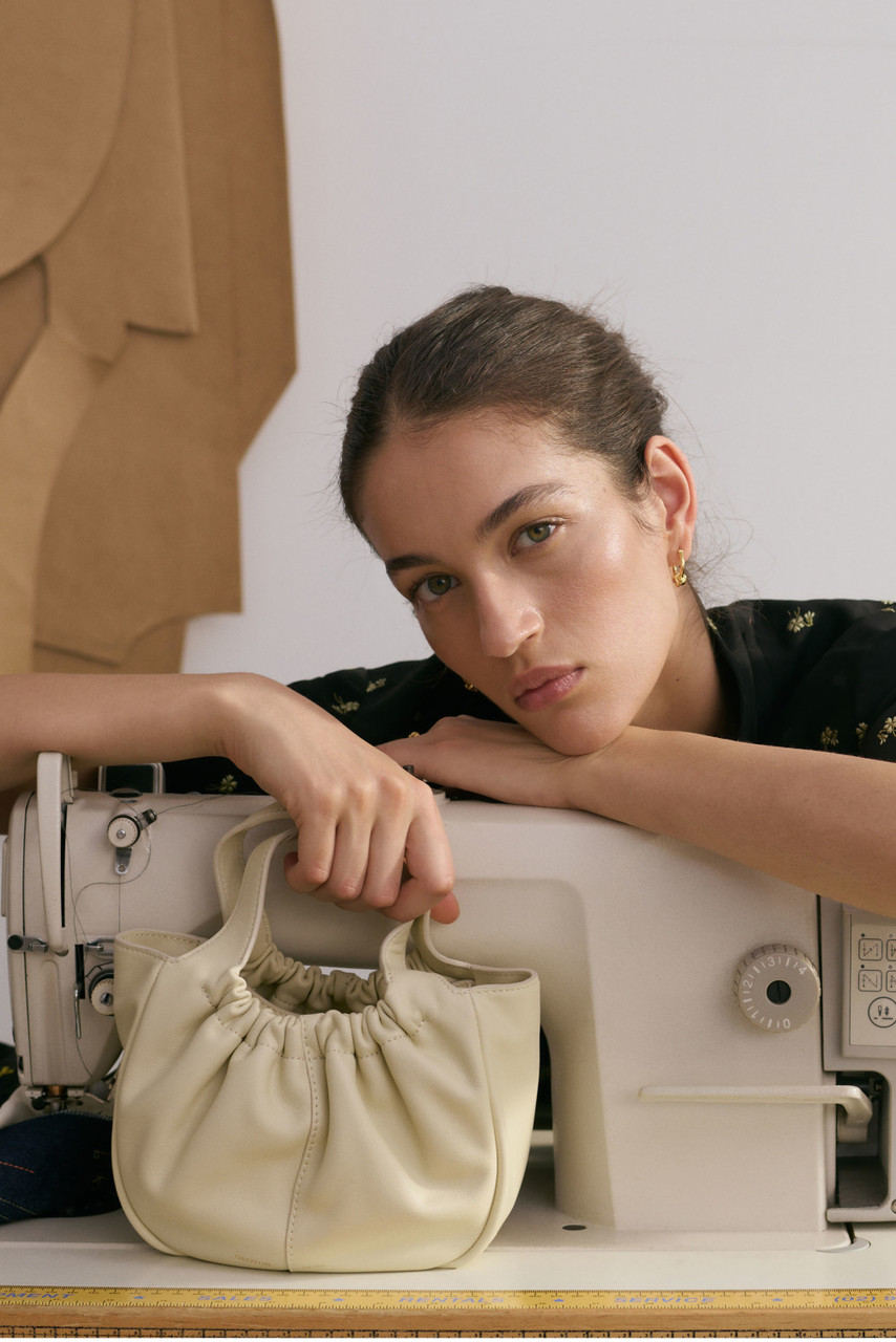 Mini Oroton Work Bags Audrey Small Three Pocket Day Bag Black Oroton