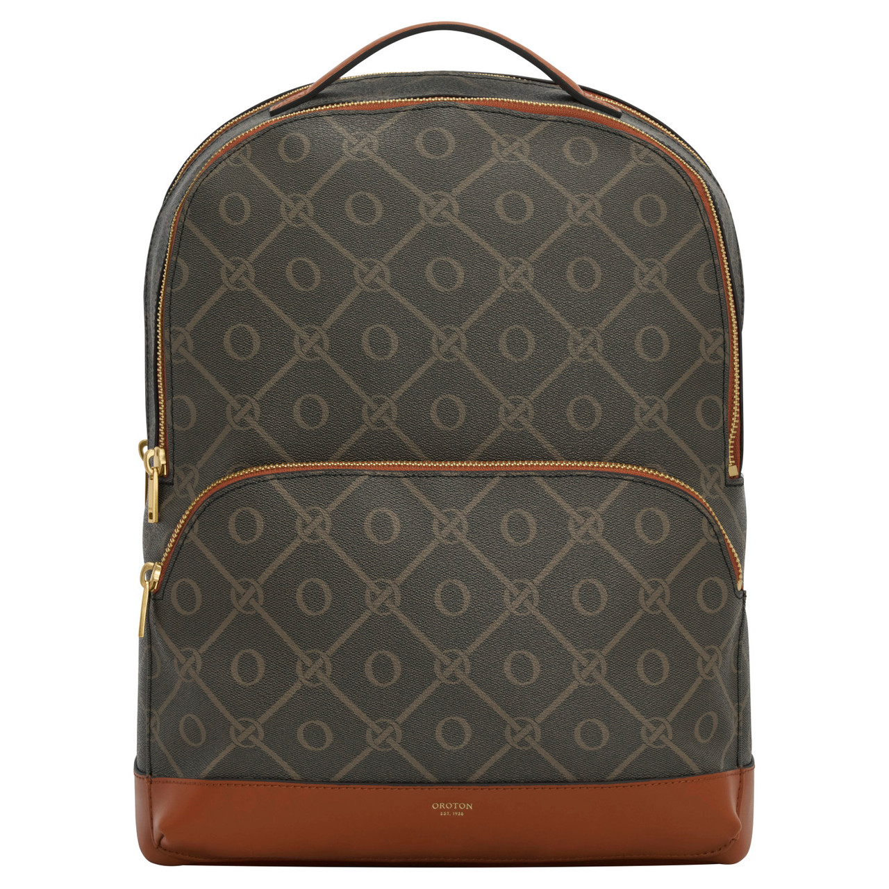 Harvey Signature Large Backpack Black/Cognac Oroton