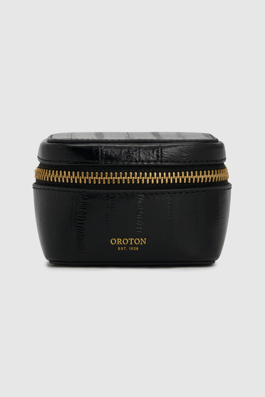 Indi Travel Jewellery Case - Black | Oroton