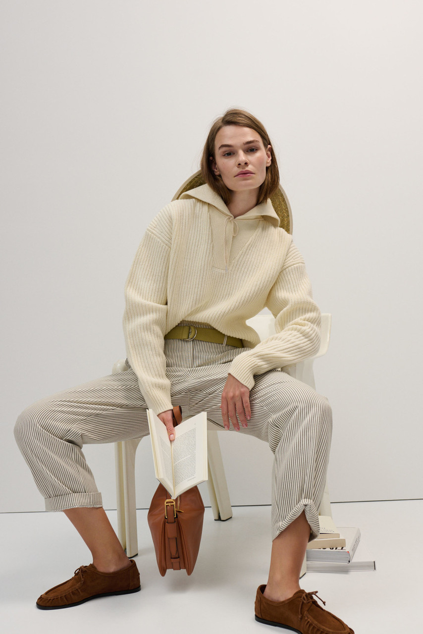 Sailor Rib Knit - Cream | Oroton