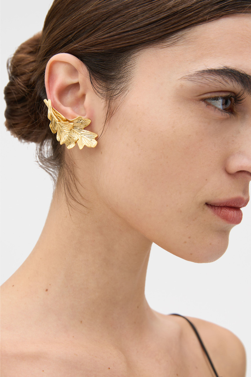 OAK EARRINGS Worn Gold Oroton
