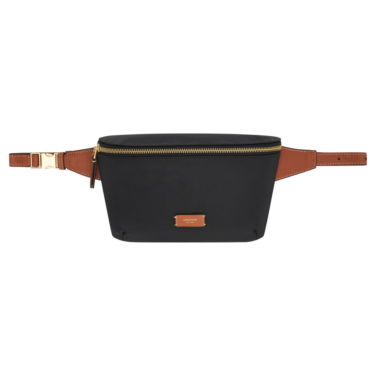 Lilly Nylon Belt Bag - BLACK/COGNAC | Oroton