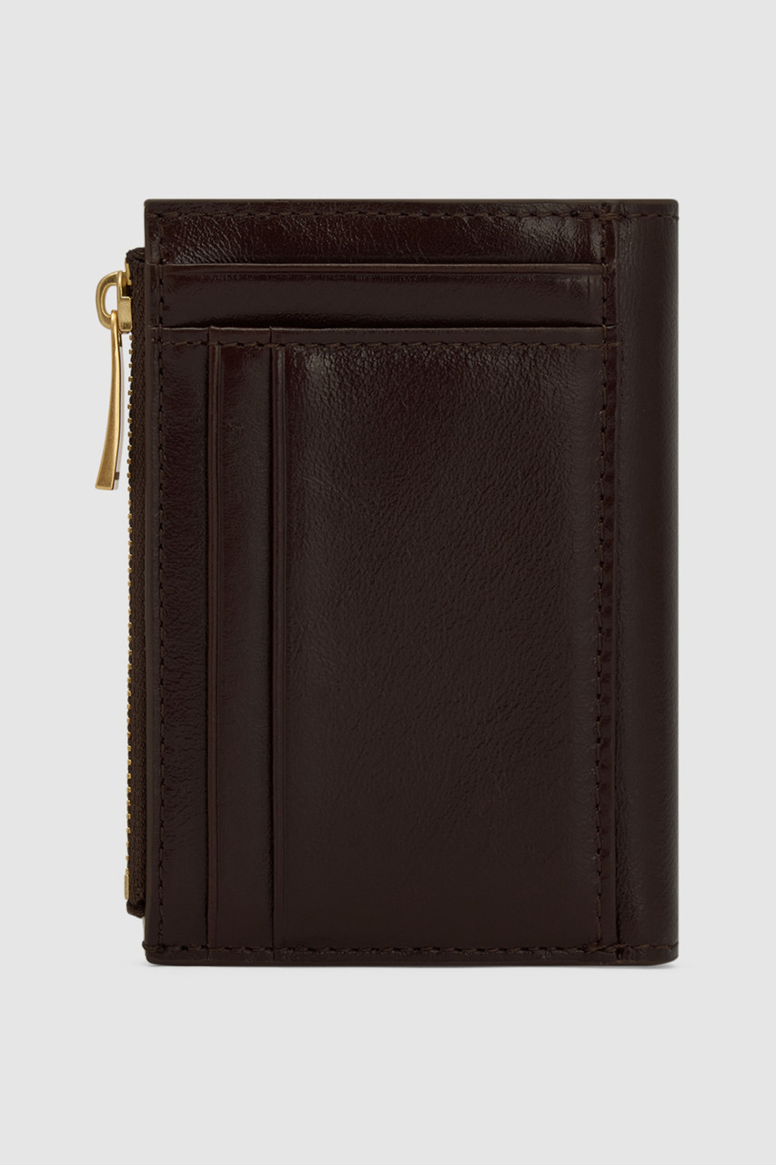 Cecile 10 Credit Card Mini Zip Wallet - COPPER | Oroton
