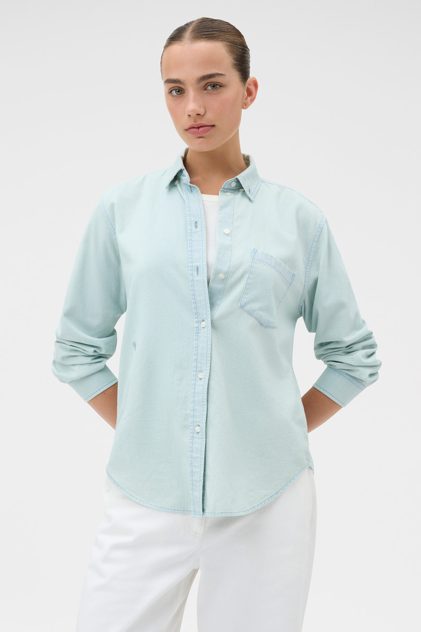 Chambray Shirt - Chambray | Oroton