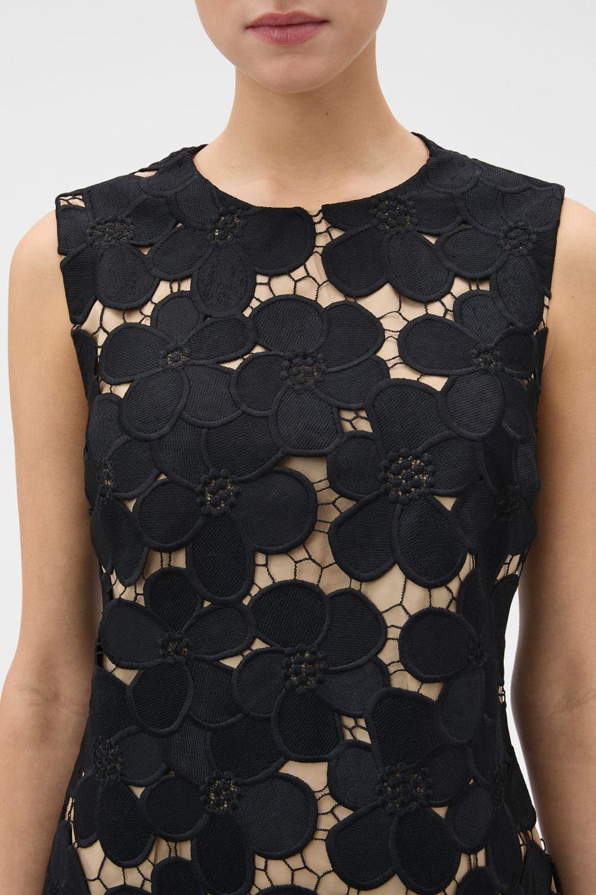 Poppy Lace Mini Dress - Black | Oroton
