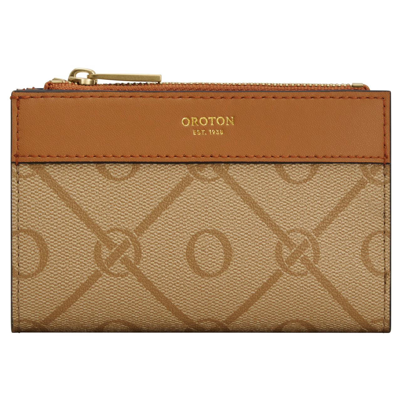 Harvey Signature 12cc Zip Wallet - Stone/Tan | Oroton
