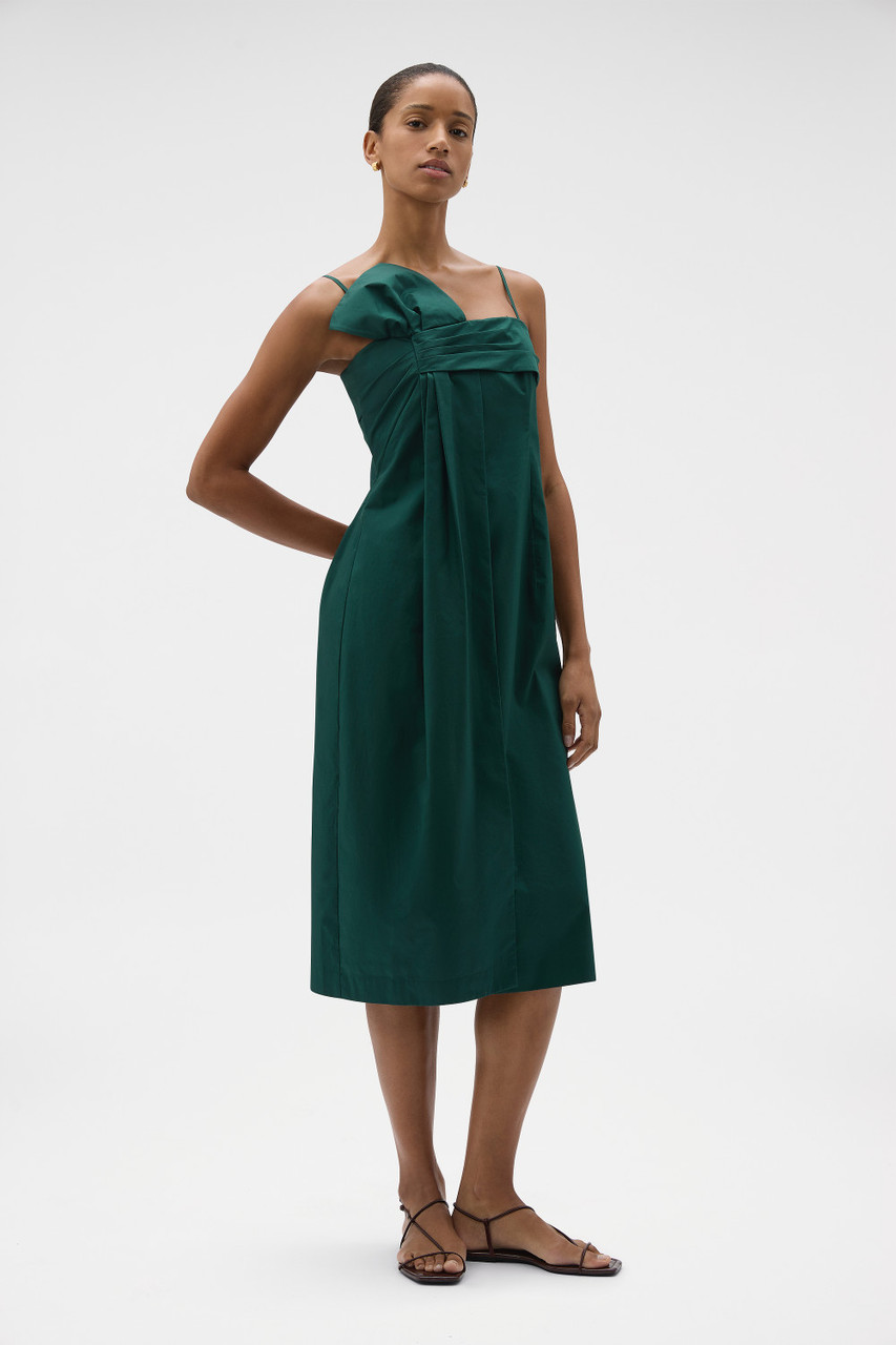 Knot Detail Dress - Helm Green | Oroton