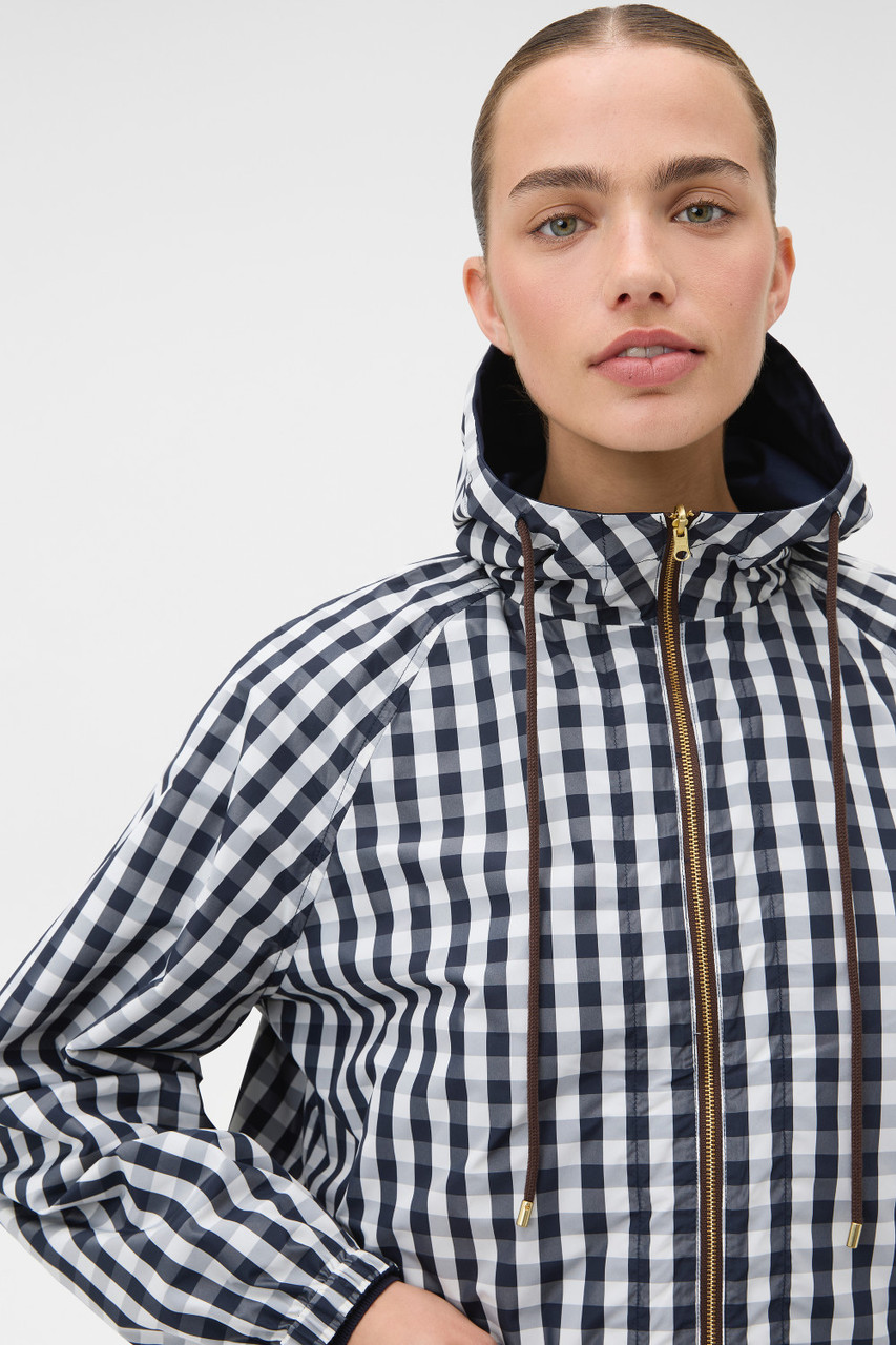 JUDIN チェック柄 Check reversible over jacket Reversible Check Windbreaker - North Sea | Oroton