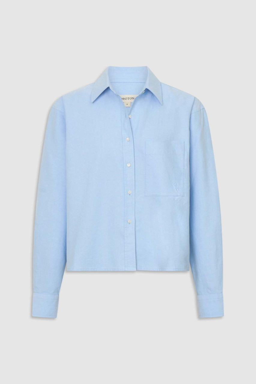  Oxford Cropped Shirt サイズ　M Oxford Cropped Shirt - Soft Blue | Oroton