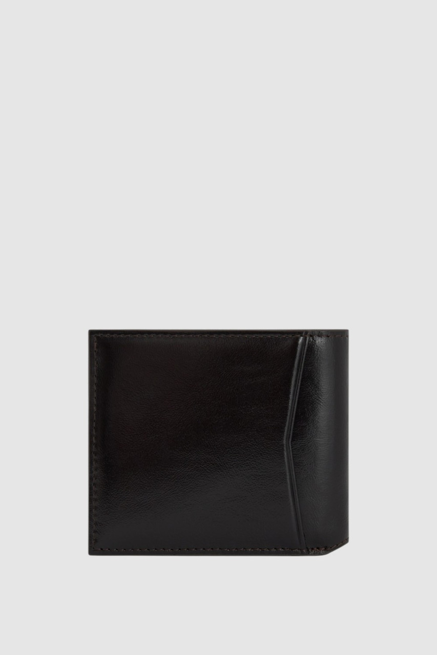 Jordan Crackle Bifold Wallet - Dark Chocolate | Oroton
