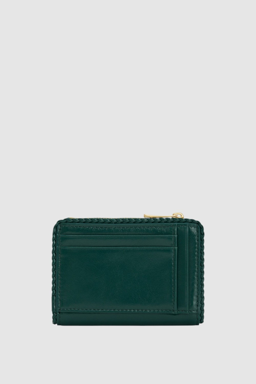 Marella Crackle Mini 10 Credit Card Zip Wallet - Emerald | Oroton