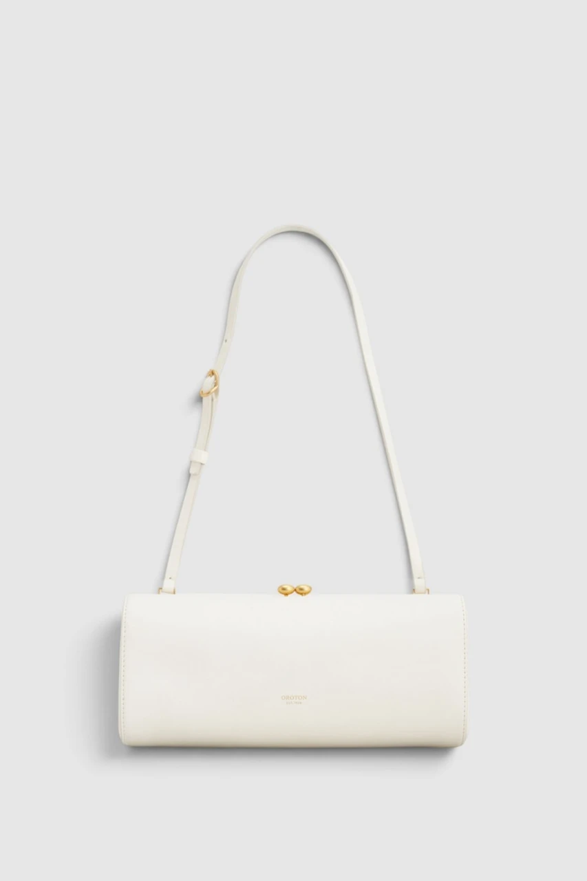 Penny Smooth Clutch Warm White