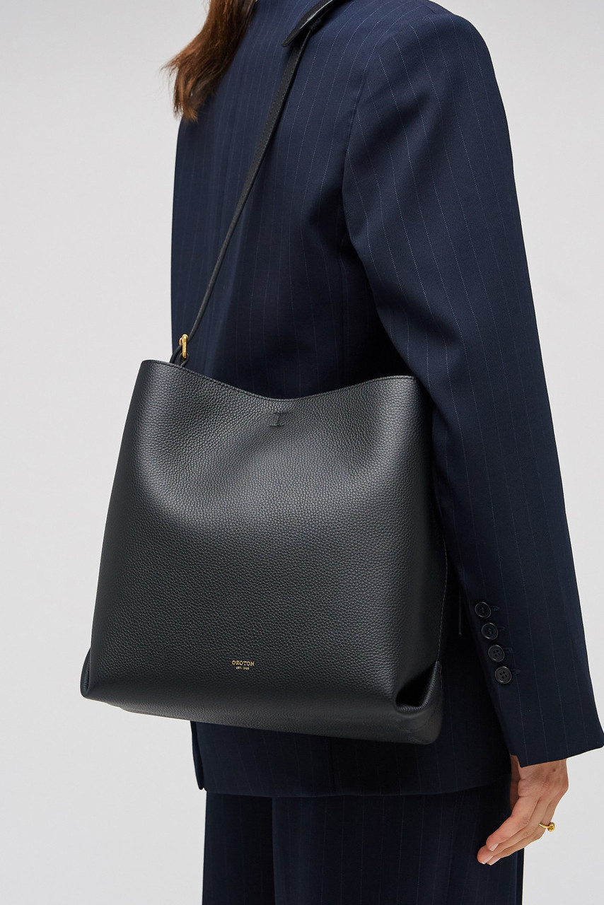 AUS発★OROTON★Margot Hobo ペブルレザー 2WAY バッグ Margot Hobo - Black | Oroton