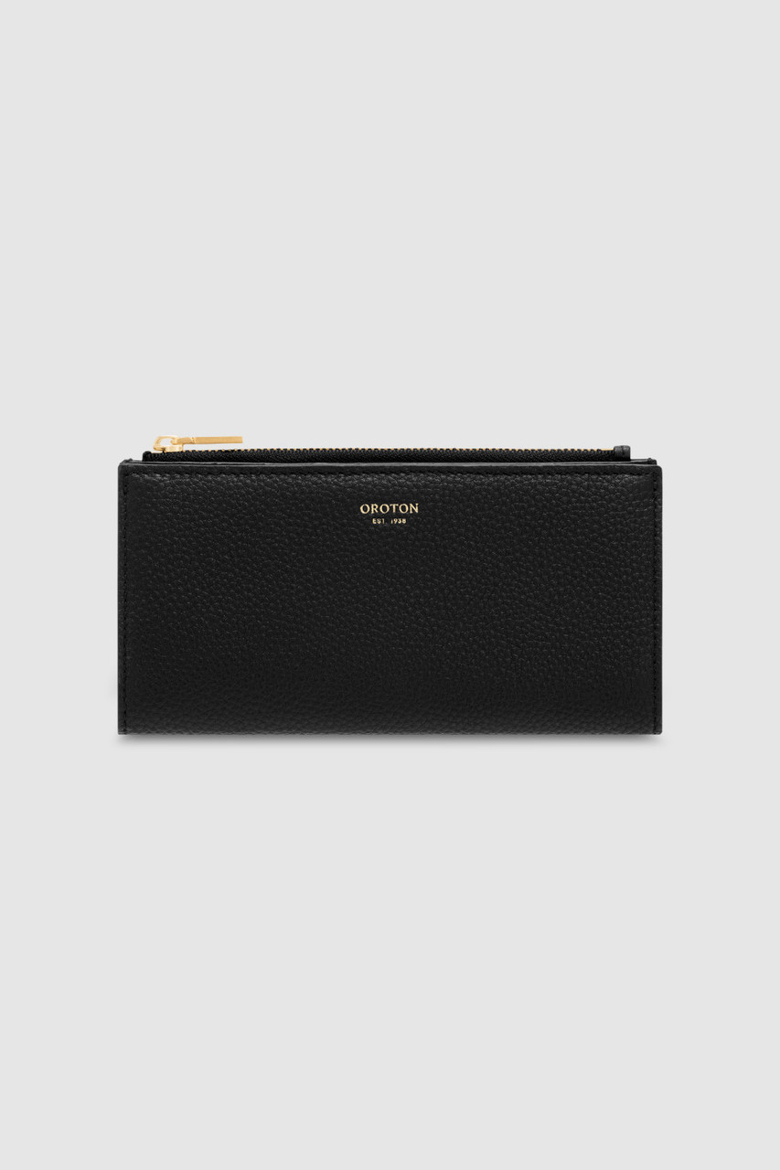 【OROTON】Margot Zip Fold Wallet/レザーウォレット/ジップ Margot Zip Fold Wallet - Black | Oroton