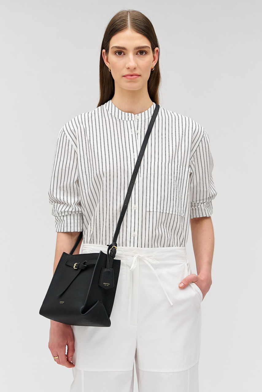Leather Oroton Mini Bucket Bag Margot Mini Bucket Bag Black Oroton