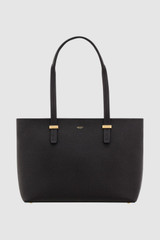 Front product shot of the Oroton Anika 15" Tote & Cover in Black and Premium pebble leather for Women .