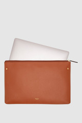 Internal product shot of the Oroton Anika 15" Tote & Cover in Black and Premium pebble leather for Women .