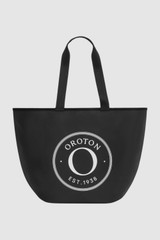 Front product shot of the Oroton Kaia Shopper Tote in Black and Coated canvas material for Women .