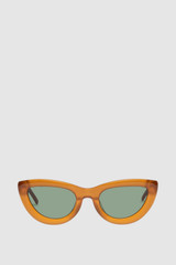 Front product shot of the Oroton Lennox Sunglasses in Umber and Acetate for Women .