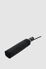 Front product shot of the Oroton Logo Small Umbrella in Black/Black and 100% polyester fabric for Women .