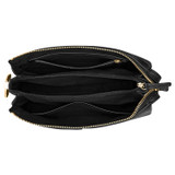 Internal product shot of the Oroton Emma Small Day Bag in Black and Pebble Leather for Women .