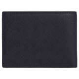 Back product shot of the Oroton Eton 4 Card Mini Wallet in Ink and Saffiano/Smooth Leather for Men