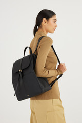 Dylan Large Zip Buckle Backpack - Black | Accessories