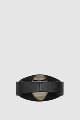 Internal product shot of the Oroton Clara Mini Bag in Black and Pebble leather for Women .