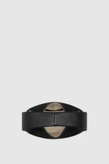 Internal product shot of the Oroton Clara Mini Bag in Black and Pebble leather for Women . IP:17
