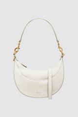Front product shot of the Oroton Florence Small Shoulder Bag in Clotted Cream and Premium smooth leather for Women .