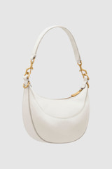 Back product shot of the Oroton Florence Small Shoulder Bag in Clotted Cream and Premium smooth leather for Women .